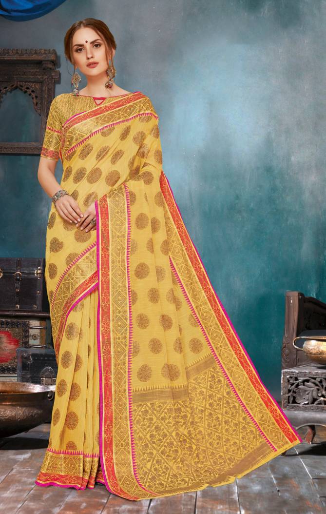 Sangam Malbari Handloom Soft Linen Silk Latest Designer Wedding Wear Saree Collection