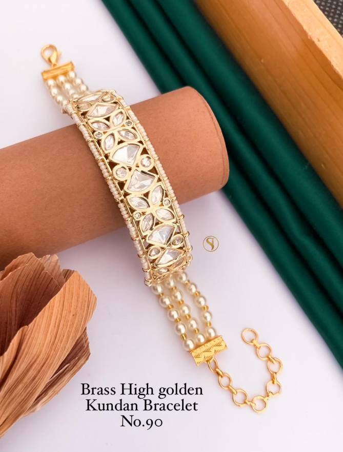 Brass Golden Kundan Bracelets Suppliers in India