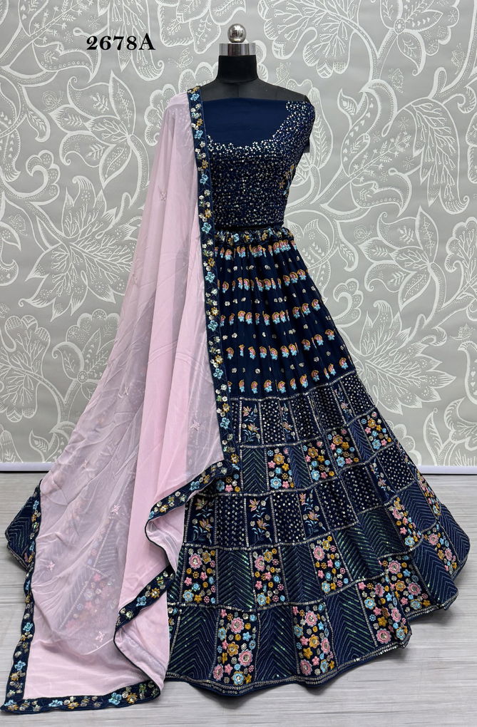 2678 A To D by Anjani Art Georgette Function Wear Lehenga Choli Exporters In India