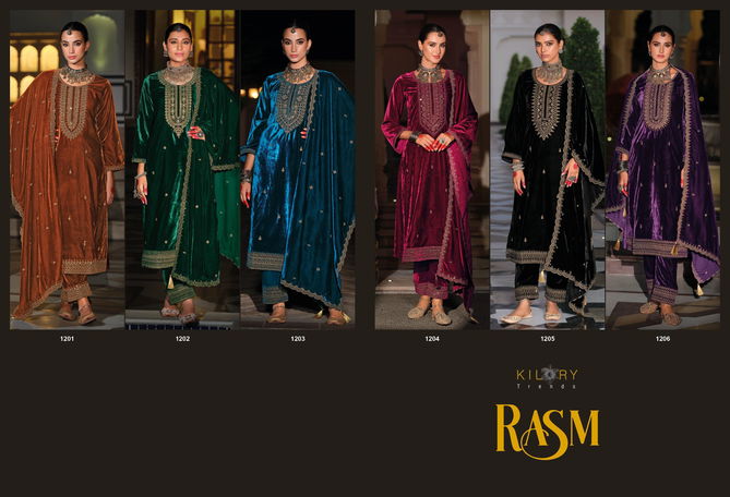 Rasm By Kilory Velvet Fancy Salwar Suits Wholesale Shop In Surat