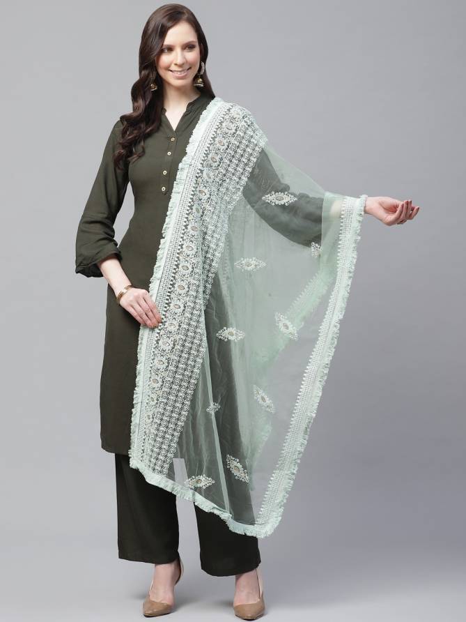 Zarika Lkd Dupatta 3 Latest Full Net With Embroidery Work Dupatta Collection 