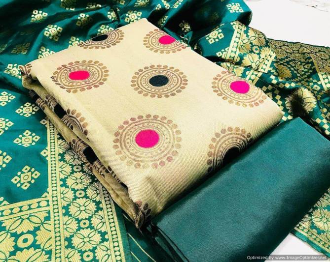 RNX Latest Designer Festive Wear Banarasi Jacquard Dress Material Collection 