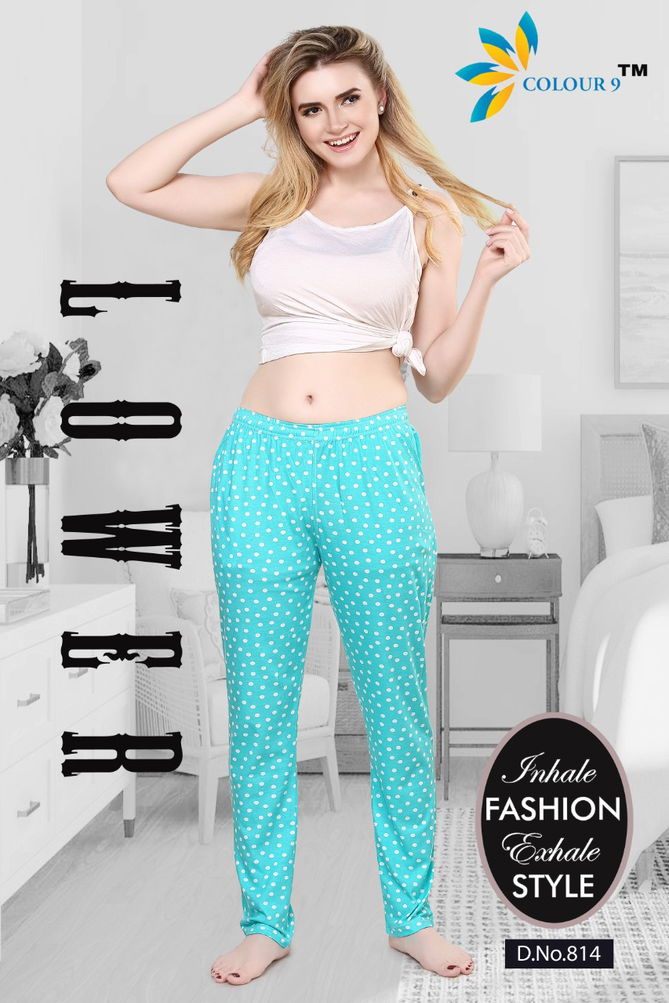 Colour 9 Comfortable Pajamas Latest Fancy Comfortable Hosiery Night Wear Collection