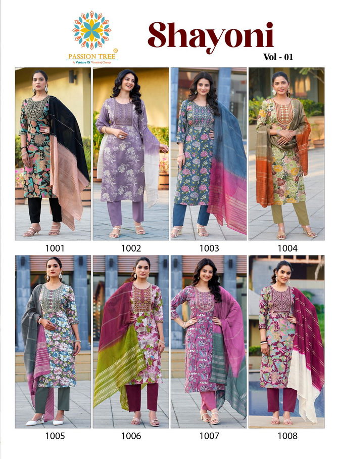 Shayoni Vol 1 By Passion Tree Rayon Kurti With Bottom Dupatta Wholesale In India