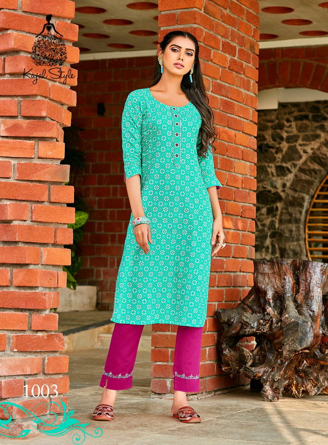 Fashion Dream 1 Kajal Fancy Designer Style Casual Wear Kurtis With Bottom Collection
