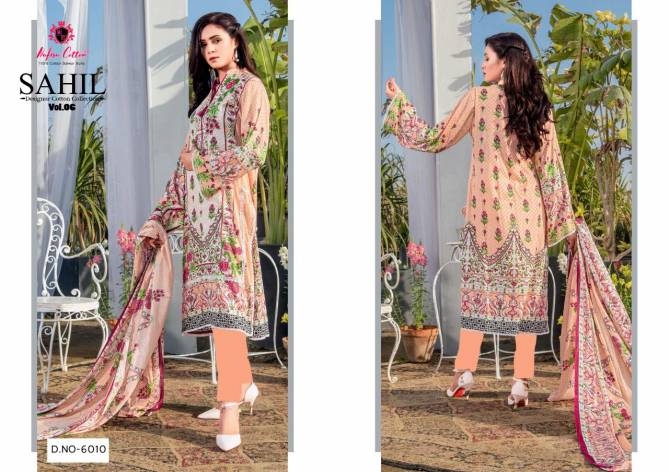 Nafisa Sahil 6 Latest Fancy Designer Regular Casual Wear Cotton Karachi Dress Materials Collection
