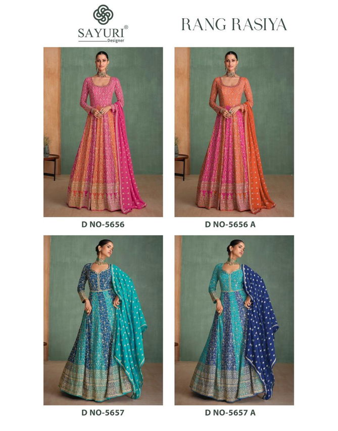 Rang Rasia By Sayuri Georgette Gown With Dupatta Suppliers In India