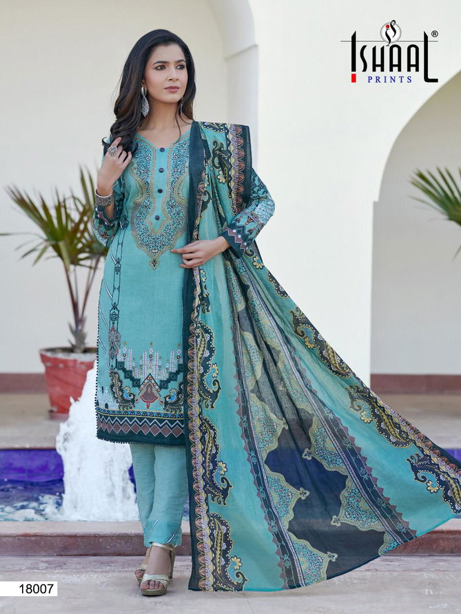 Ishaal Gulmohar 18 Latest Fancy Designer Pure Lawn Karachi Dress Material Collection
