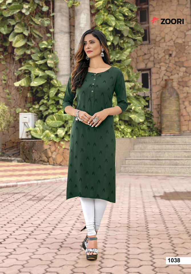 Zoori Akshara 5 Latest fancy Regular Wear Rayon Printed Kurtis Collection