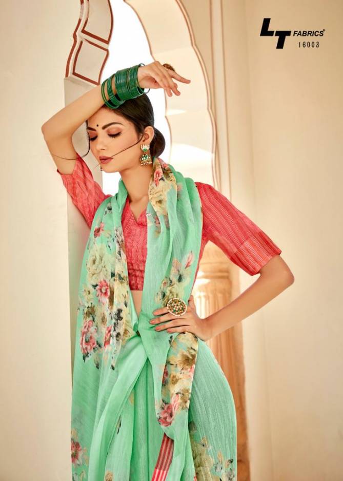 LT Silk Route Latest Designer Party Wear Soft Linen SIlk Saree Collection 