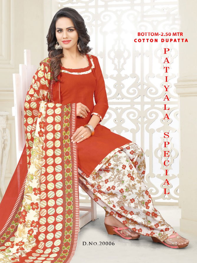 Vandana Patiyala Special 2 Latest Regular Wear Printed Cotton Ready Made Salwar Suit Collection 