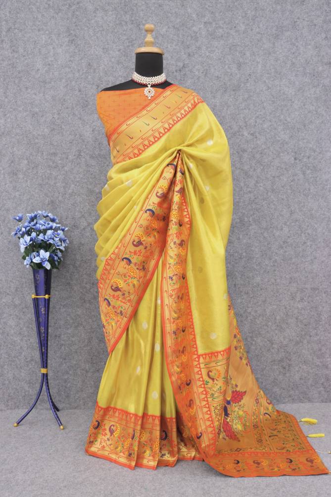 Divya By Paithani Soft Tissue Silk Wedding Sarees Exporters In India