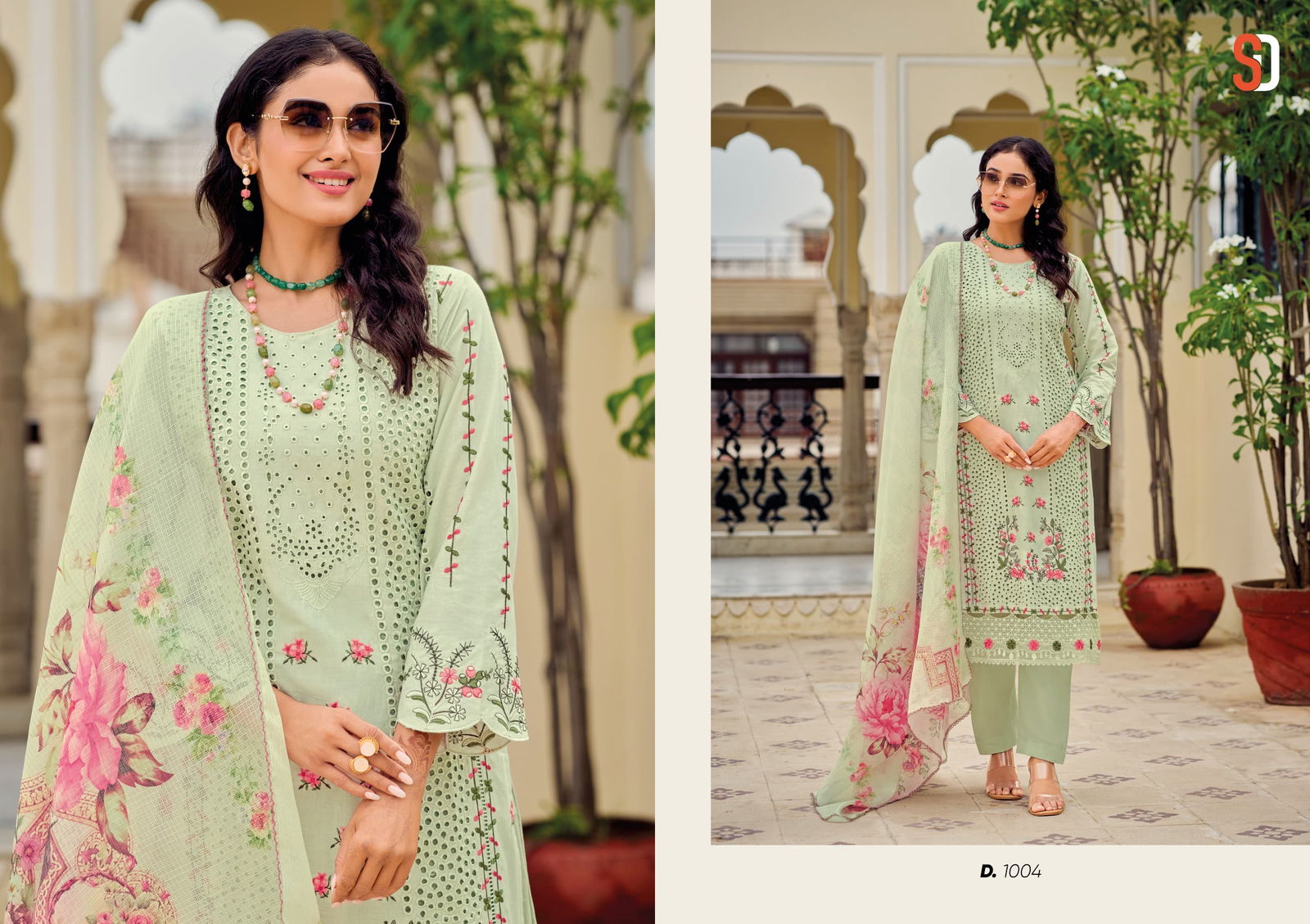 Mariya By Shraddha Designer Cotton Embroidered Dress Material Exporters In India