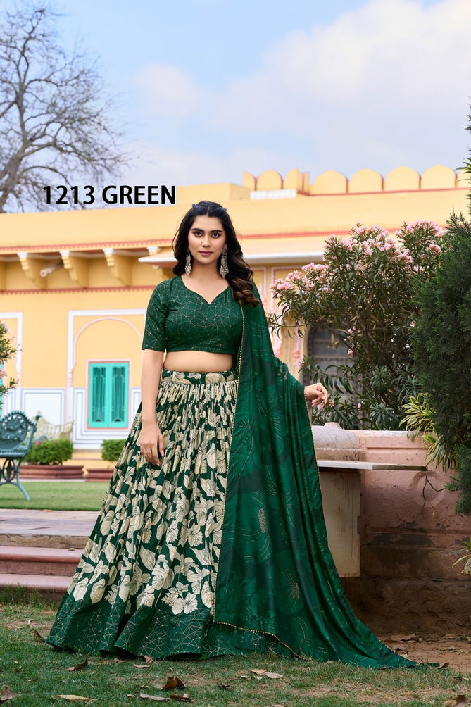 Amrita By LNB Tussar Silk Floral Print Lehenga Choli Wholesale Online