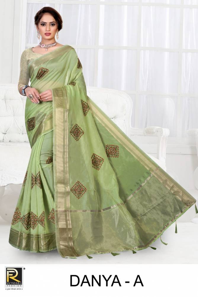 Ronisha Danya Latest Designer Ethnic Wear Organza Silk Saree Collection