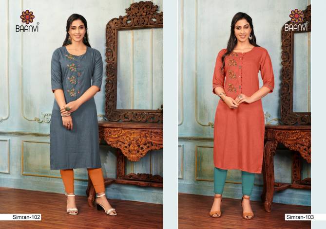 Baanvi Simran 1 New Designer Fancy Wear Designer Kurti Collection