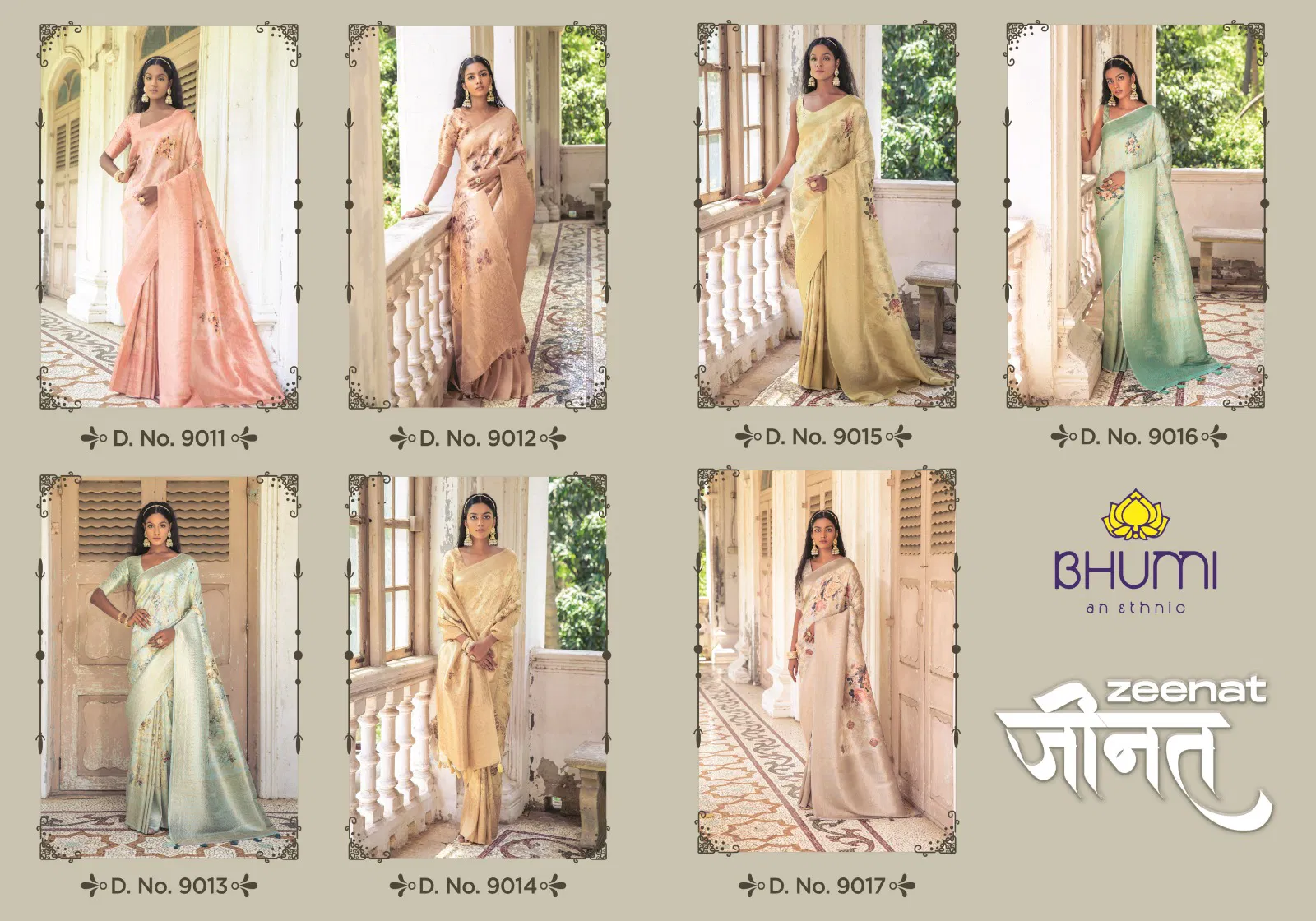 Zeenat Vol 1 By Bhumi Silk Designer Saree Wholesalers In Delhi