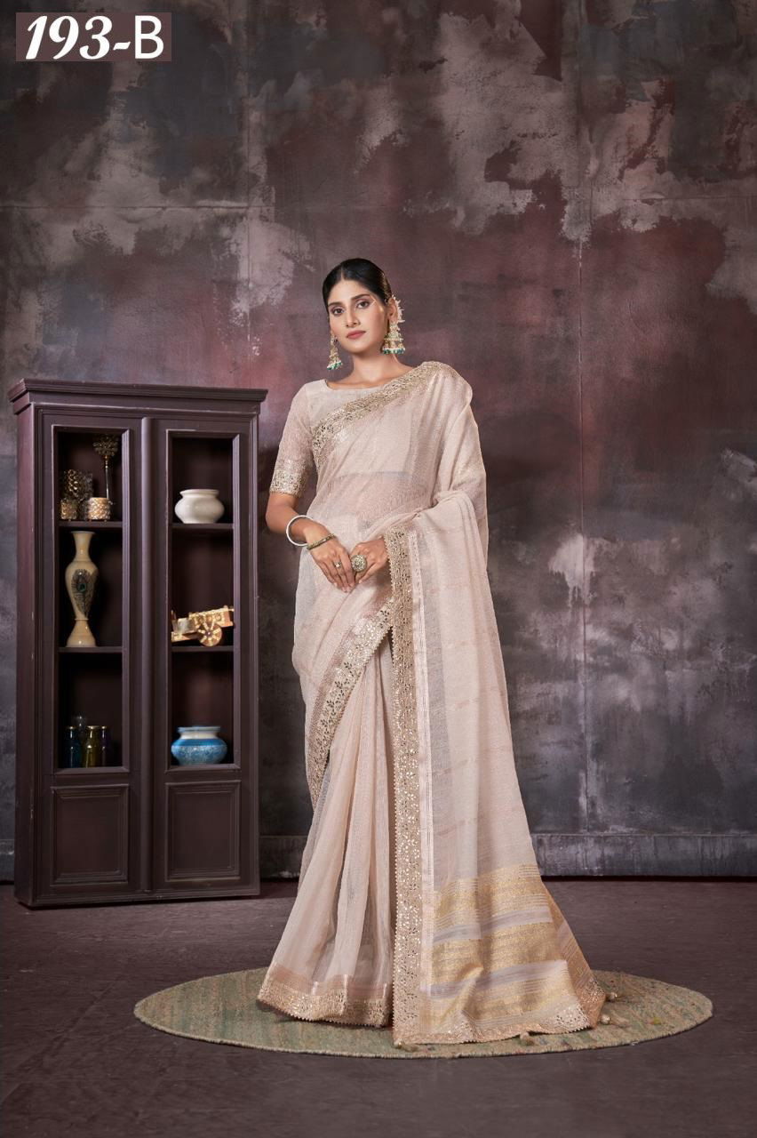 Sumitra 193 A To 193 F Top Dayed Work Wholesale Saree Suppliers In Mumbai