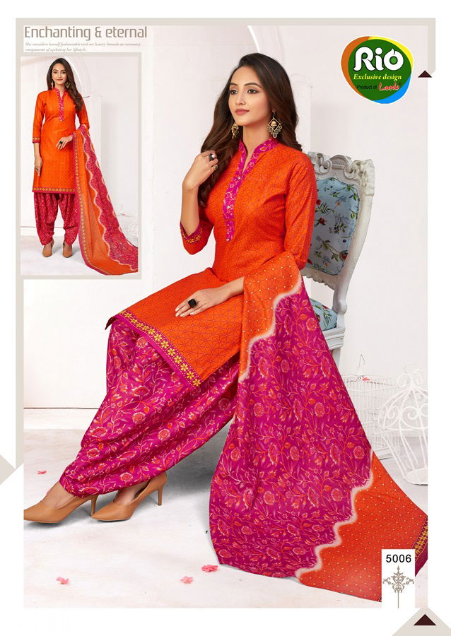 Laado Rio Special 10 Casual Regular Wear Printed Pure Cotton Dress Material Collection
