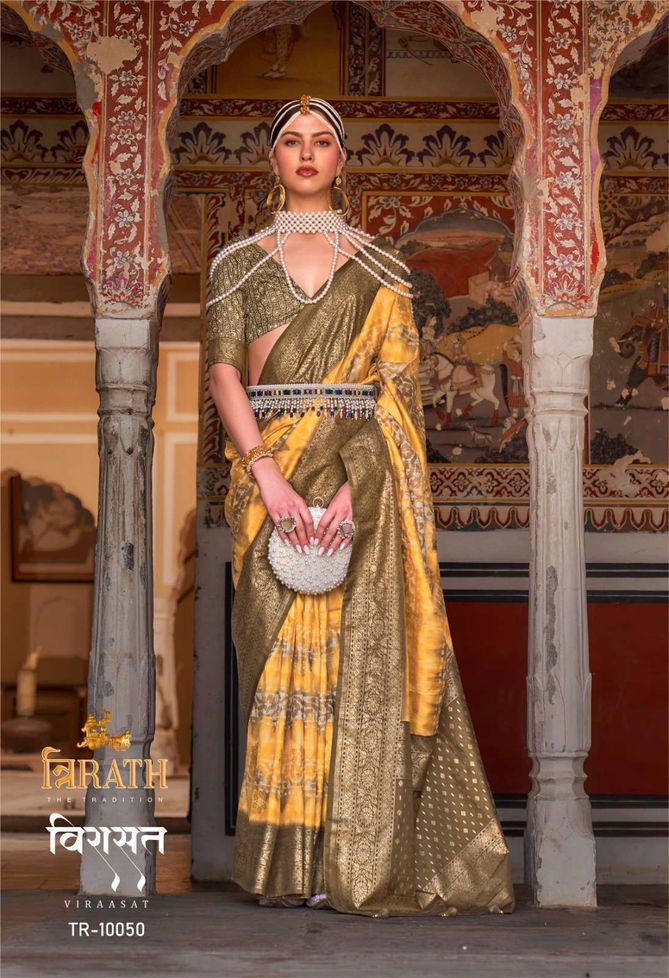 Viraasat 10043 To 10054 By Trirath Casual Wear Sigma Silk Saree Wholesale Online