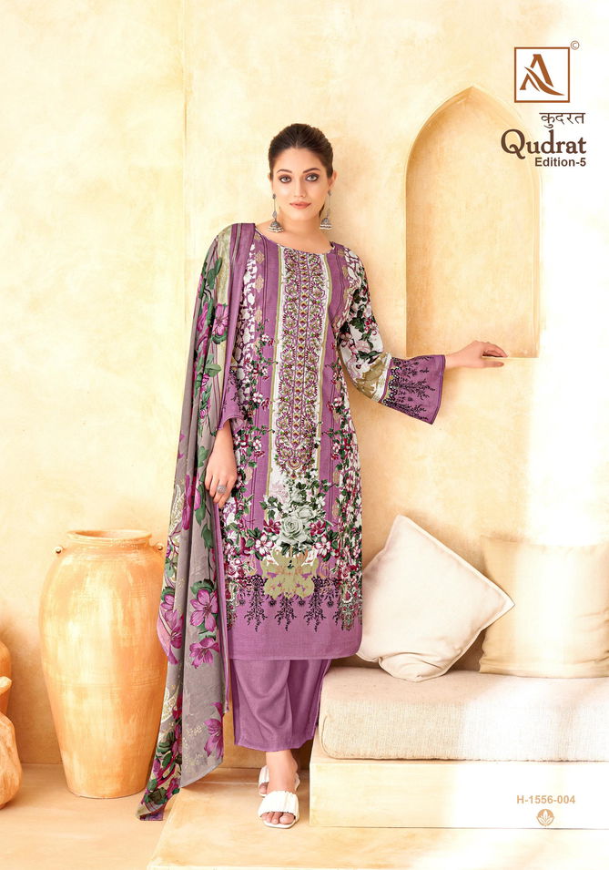 Qudrat 5 By Alok Suit Pakistani Printed Cambric Cotton Wholesale Dress Material In Surat 