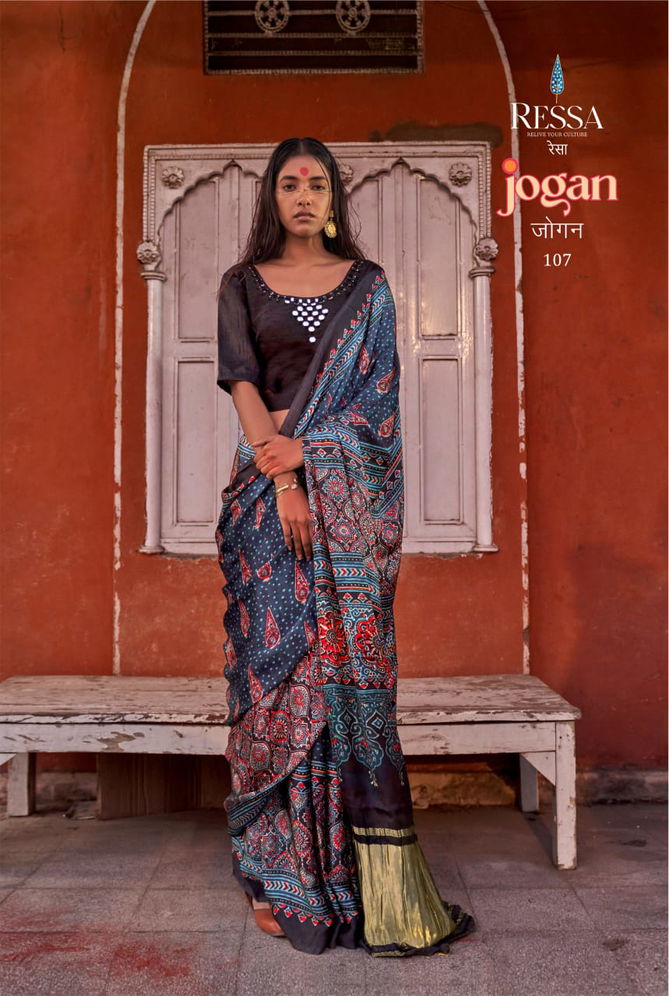 Jogan By Ressa Printed Viscose Saree Suppliers In India