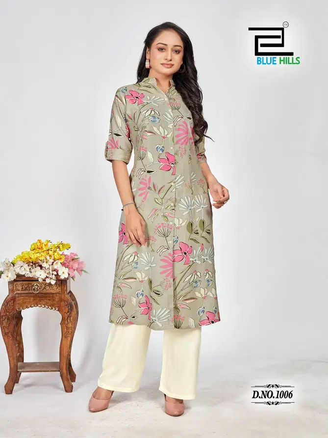 Maher By Blue Hills Rayon Printed Wholesale Kurtis Suppliers In Mumbai