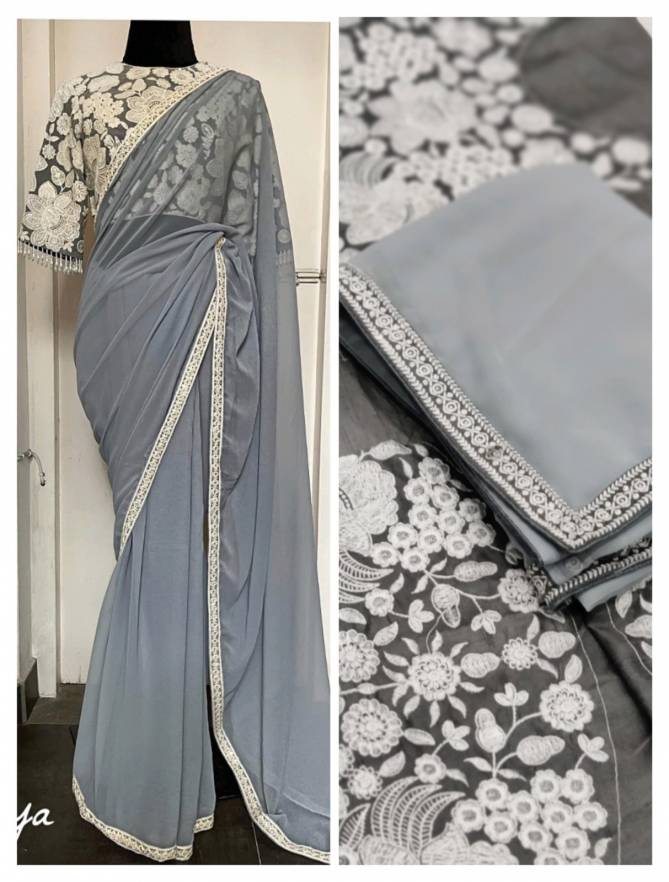 JR 572 Designer Classic Georgette Party Wear Saree Wholesalers In Delhi