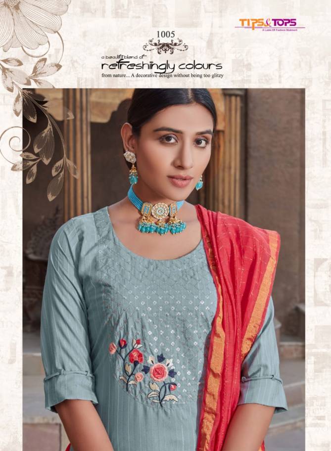 Tips & Tops Mohey 2 Fancy Festive Wear Fancy Chinon Embroidered Ready Made Collection
