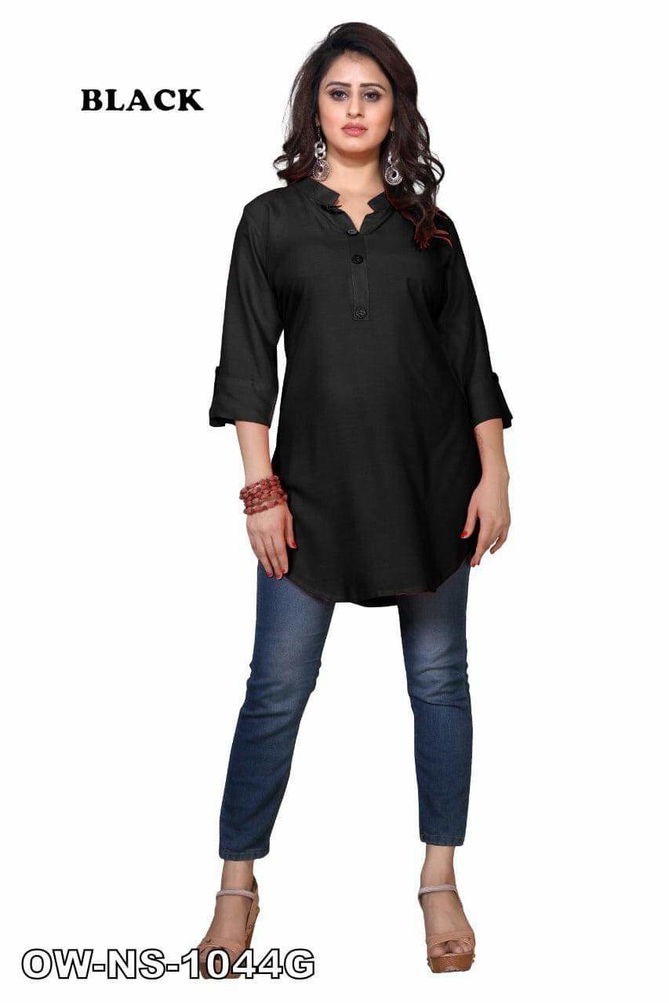 Rnx American Crepe Kurti Latest fancy Regular Wear Designer Crepe silk Kurtis Collection
