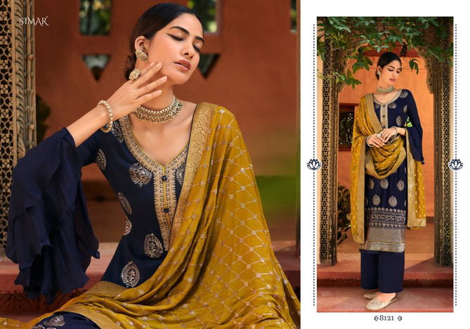 GLOSSY SAFA Fancy festive Wear Heavy Pure Chinon Sequins Embroidery With Jacquard Daman Heavy Salwar Suit Collection 