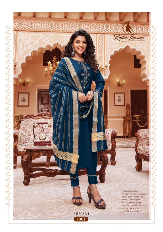 Armani By Ladies Flavour Viscose Readymade Suit Catalog