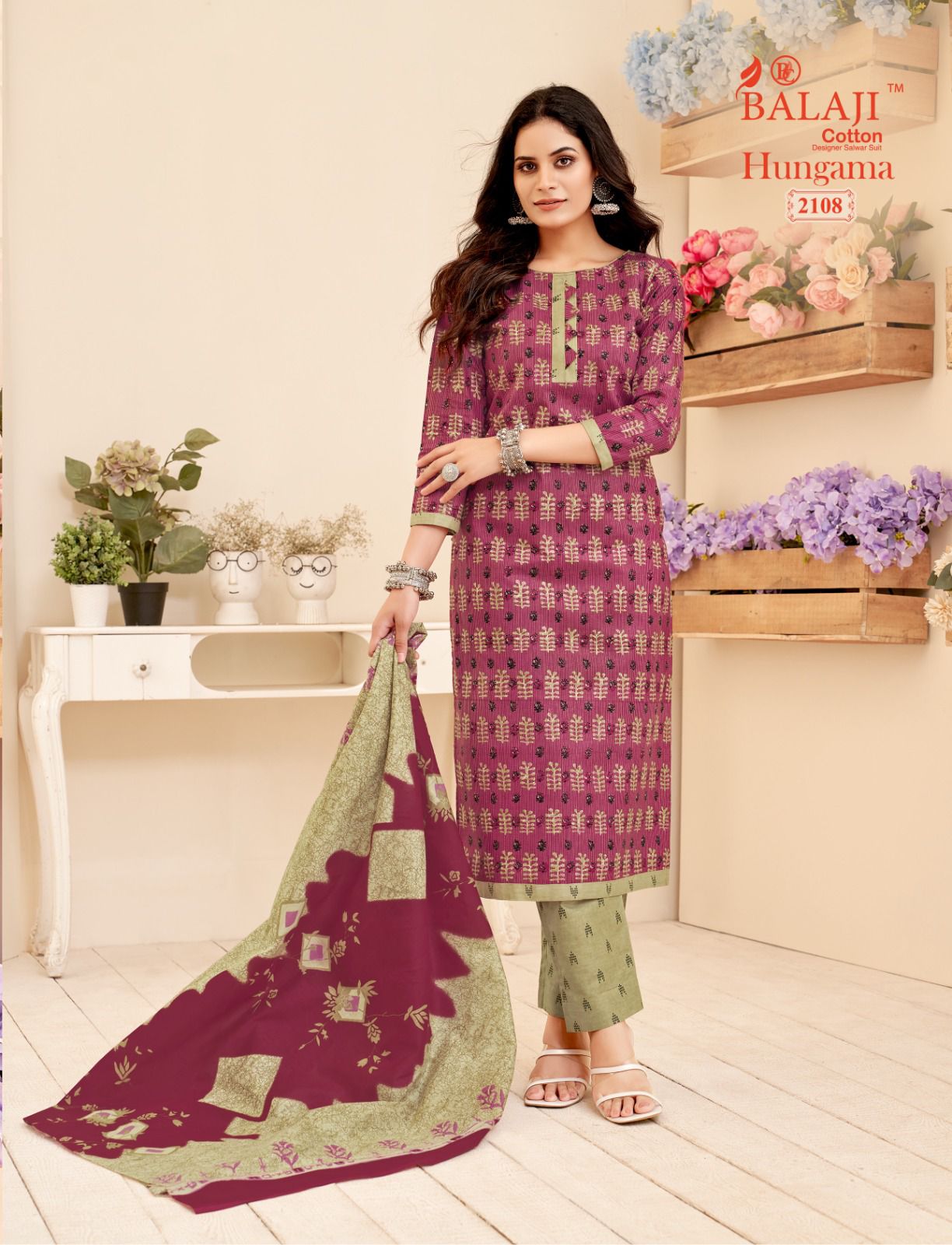 Hungama Vol 21 By Balaji Pure Cotton Printed Dress Material Online Wholesale