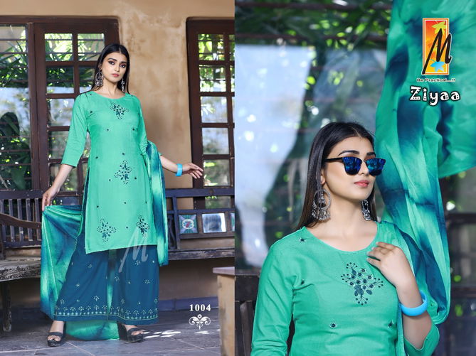 Master Ziyaa New Designer Ethnic Wear Rayon Kurti With Bottom And Dupatta