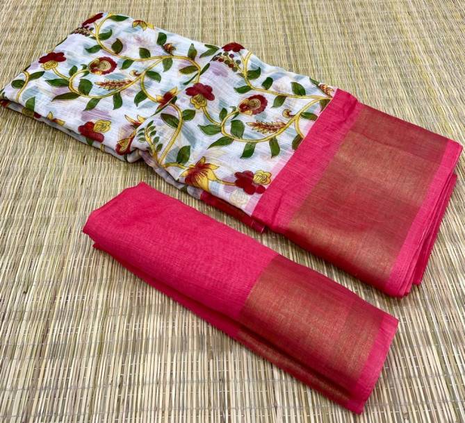 Monalisha 25 Printed Linen Regular Wear Designer Saree Collection