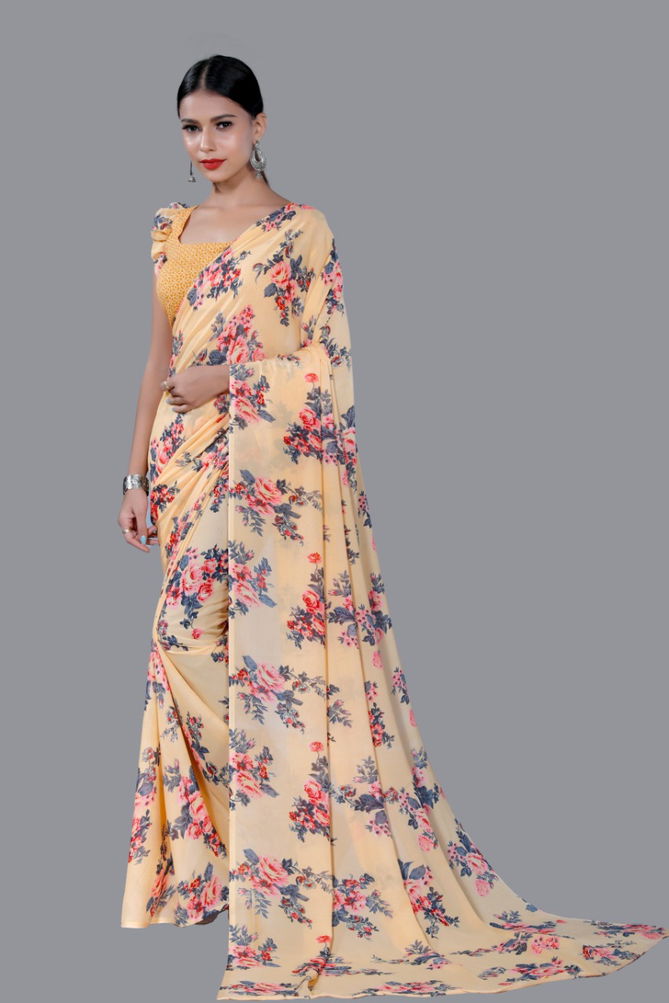 Anarika 25 Latest Fancy Regular Casual Wear Floral Printed Georgette Sarees Collection
