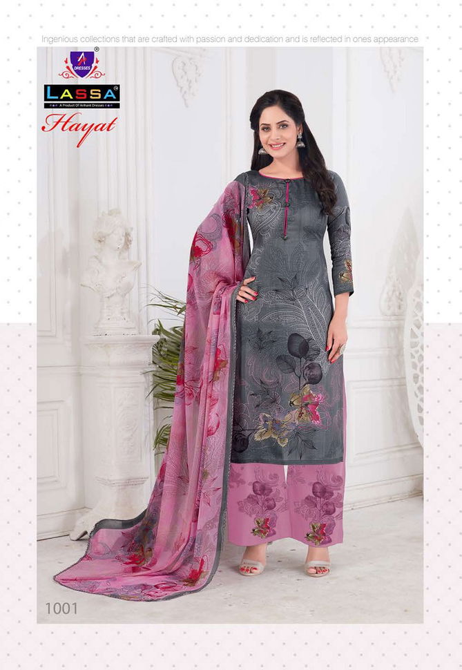 Arihant Lassa Hayat Printed Cotton Casual Wear Dress Material Collection
