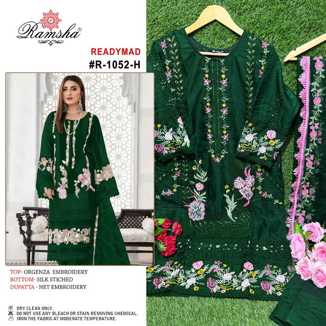 R 1052 By Ramsha E To H Pakistani Suits Catalog
