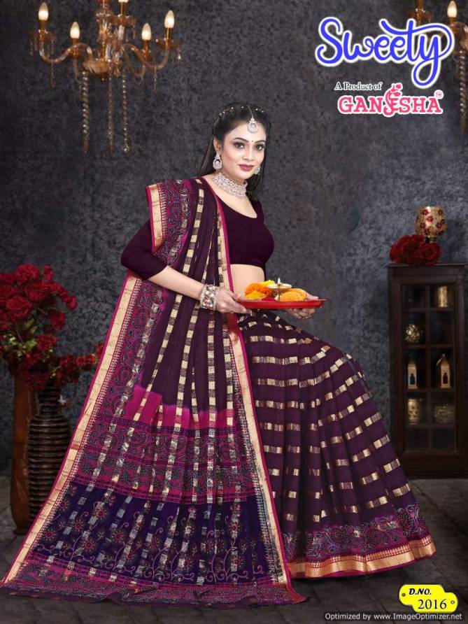 Sweety Vol 2 By Ganesha Daily Wear Cotton Printed Saree Wholesale Market In Surat