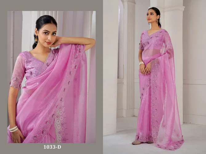 Mehek 1033 A TO E Soft Organza Party Wear Saree Exporters In India