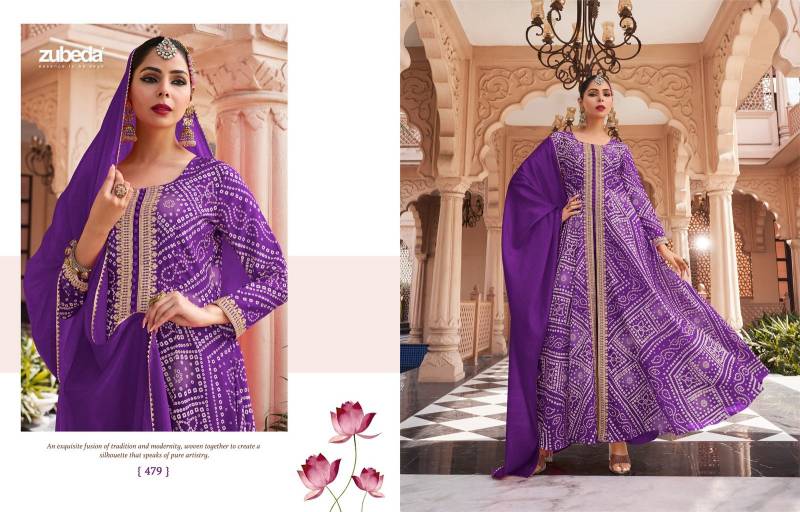 Zubeda Rang Mahal Chinon Silk Digital Printed Salwar Kameez Exporters In India