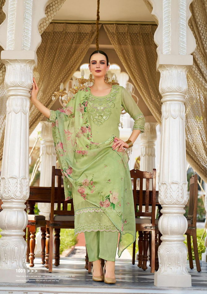 Varnika By Lady Leela Organza Kurti With Bottom Dupatta Wholesale Price