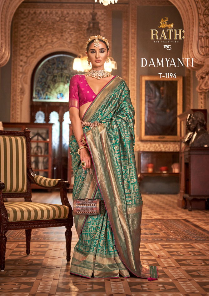 Damyanti 1190 To 1198 By Rath Silk Printed Designer Saree Orders In India