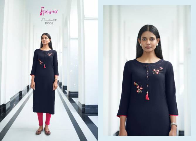 Psyna Poshak 11 New Designer Ethnic Wear Rayon Latest Kurti Collection