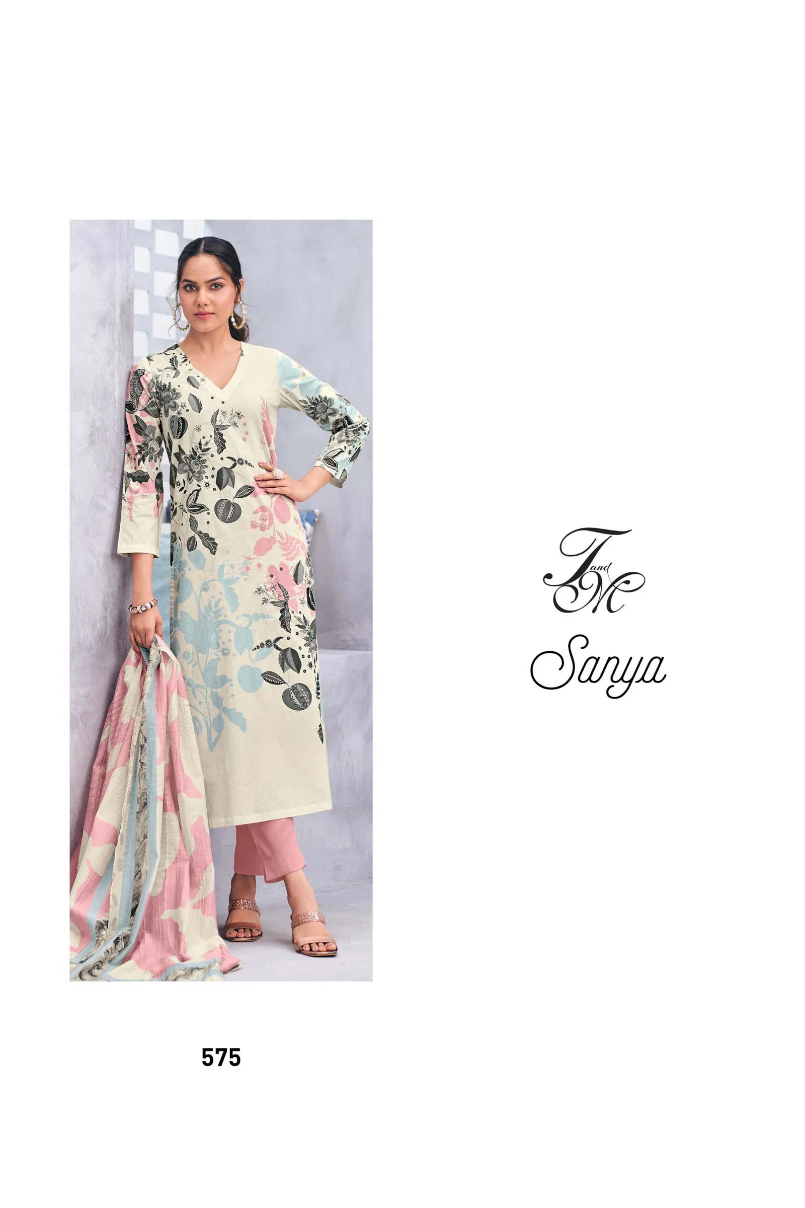 Sanya By T&M Cotton Printed Dress Material Wholesale Price In Surat