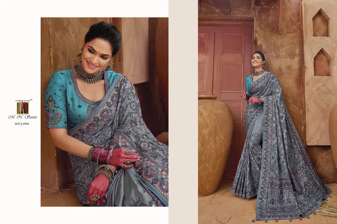 Kachhi Work Vol 4 By MN Banarasi Silk Saree Wholesale Price In Surat