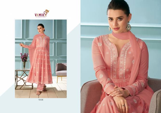 Vamika Lakhnawi 1 Exclusive Hit Festive Wear Designer Rayon Embroidery Work Fancy Ready Made Collection

