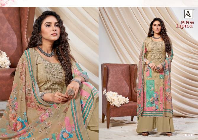 Alok Lipika Digital Print With Embroidery Crepe Silk Casual Wear Work Dress Material Collection
