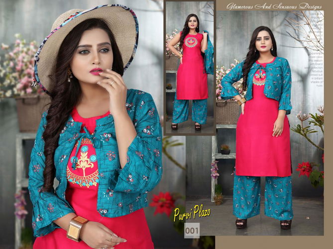 Aagya Purvi 2 Latest Fancy Regular Wear Fancy Printed Koti Kurti With Bottom Collection
