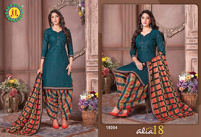 Jt Alia 18 Fancy Casual Daily Wear Printed Cotton Dress Material Collection